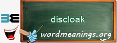WordMeaning blackboard for discloak